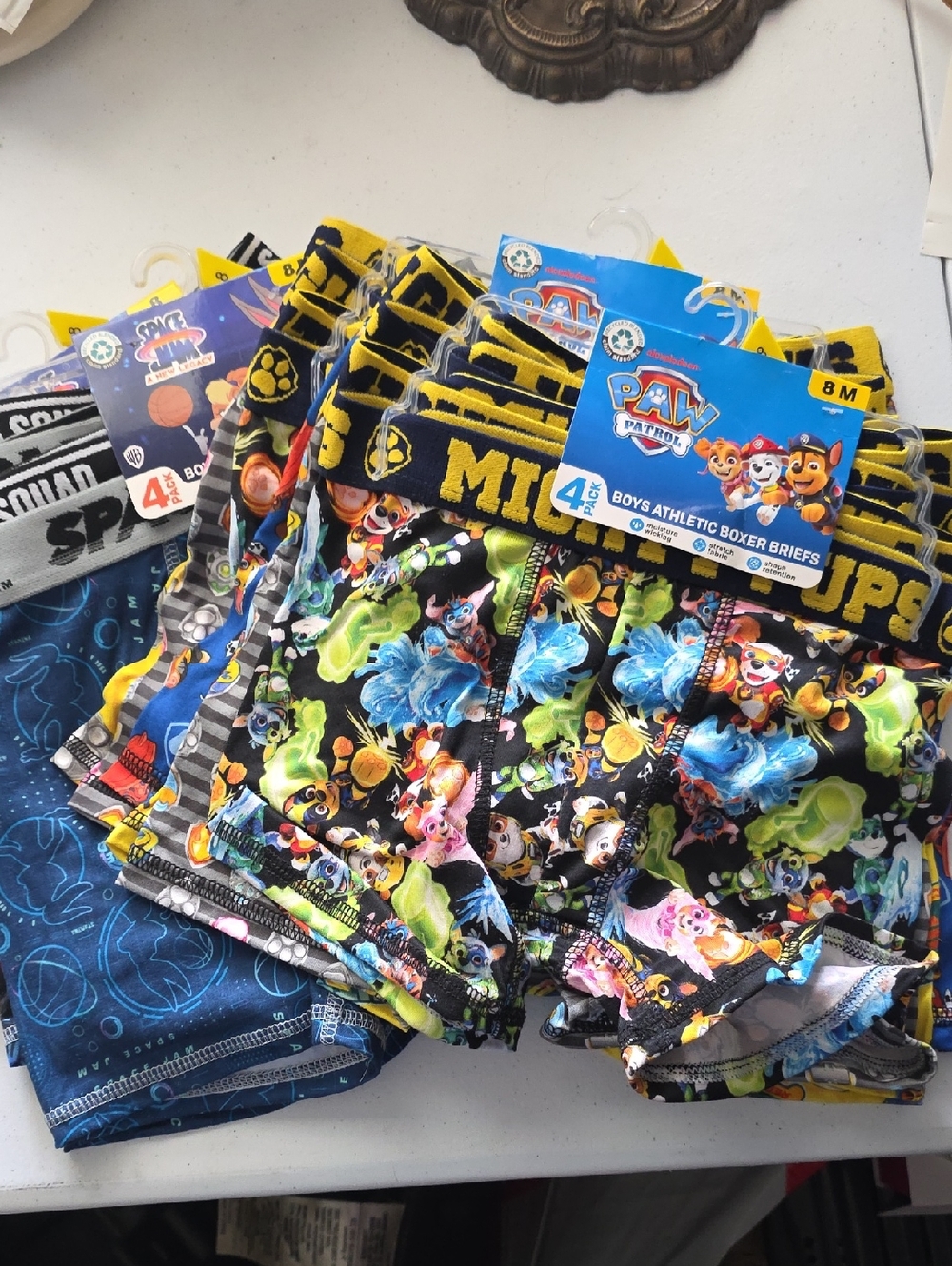 4 Packs Of 4 Boys Boxer Briefs Size 8